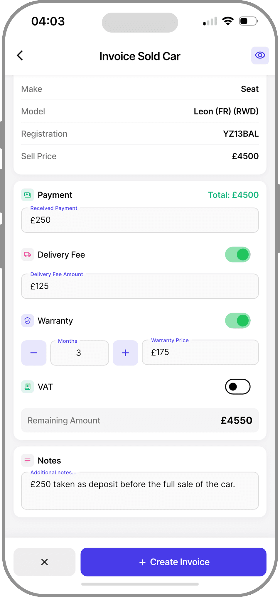 Recording an invoice payment